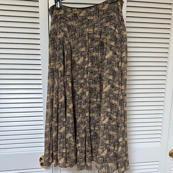 Anne Klein New York 100% Silk Skirt Fully Lined Abstract Print Size 8 - Picture 1 of 16